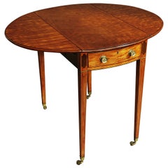 Late 19th Century Oval Satinwood Pembroke Table