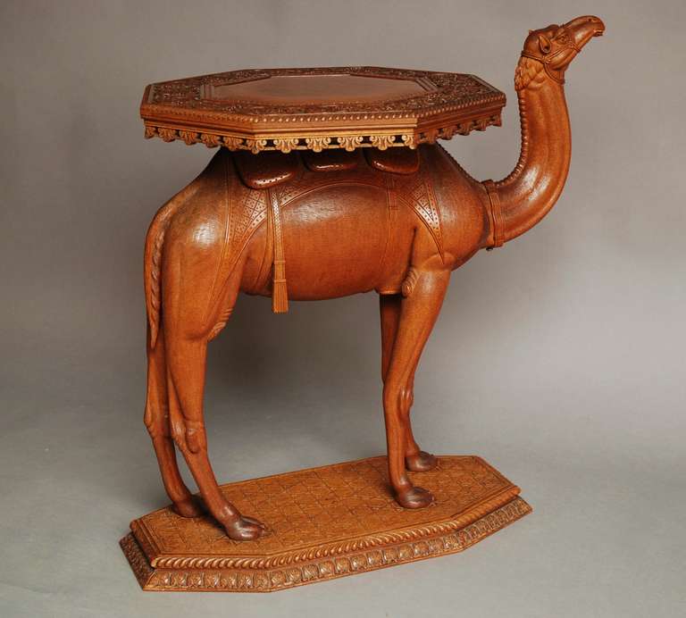 Late 19th Century Anglo-Indian Hardwood Camel Table In Excellent Condition In Suffolk, GB