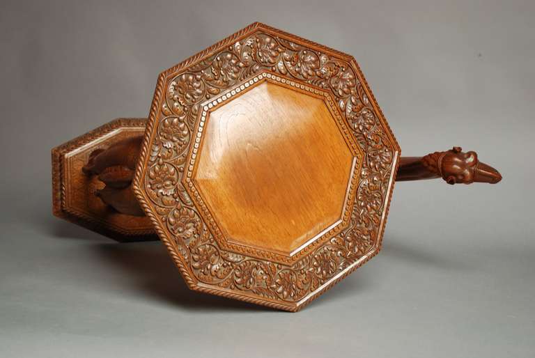 Late 19th Century Anglo-Indian Hardwood Camel Table 4