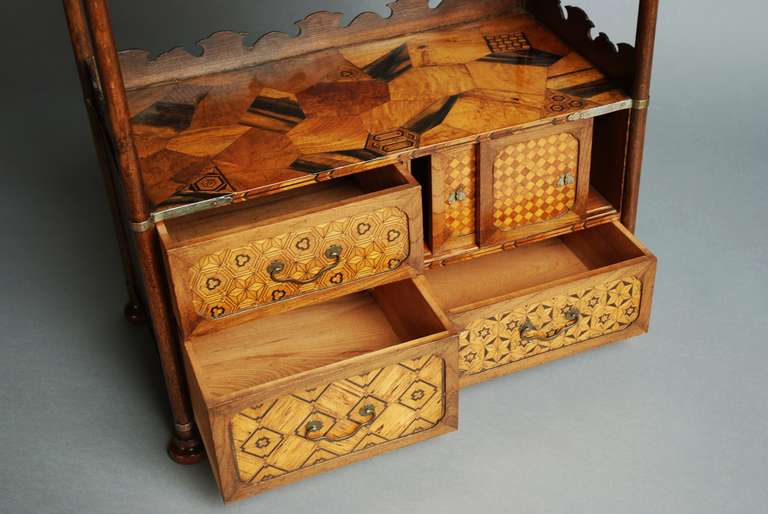 Late 19th Century, Japanese Parquetry Cabinet 4