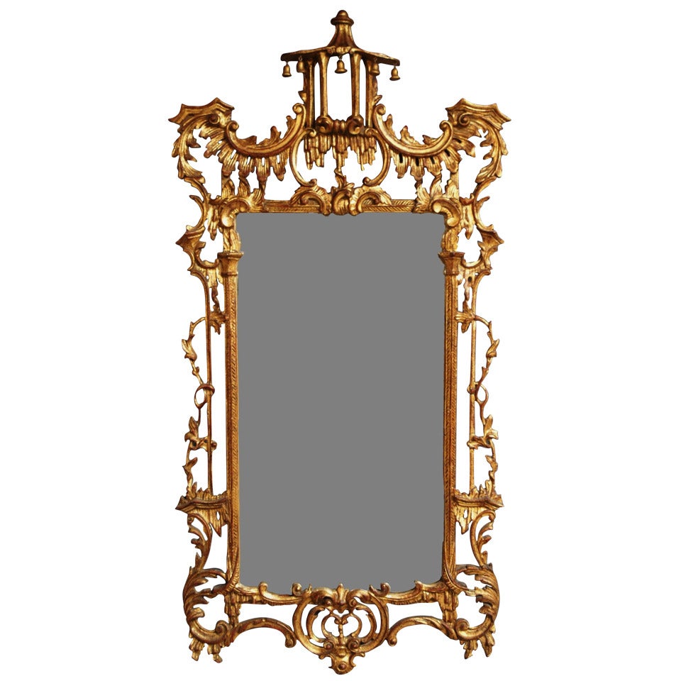 Early 20th Century Chinese Chippendale Style Mirror