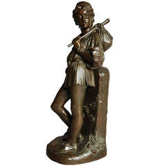 Large 19th Century Bronze Figure of Dick Whittington