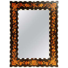 Late 19th Century Fine Quality English Marquetry Mirror