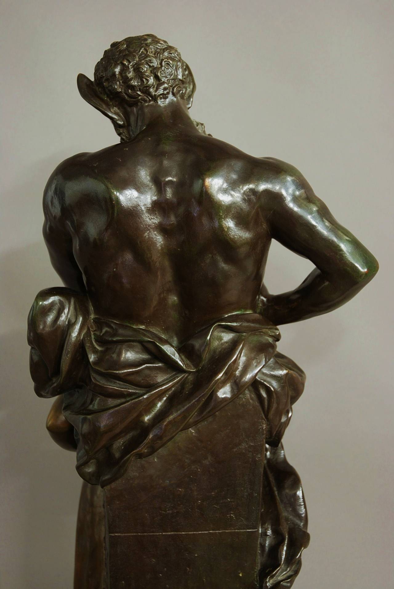 Large Bronze of Pan with a Young Maiden by Luca Madrassi 2