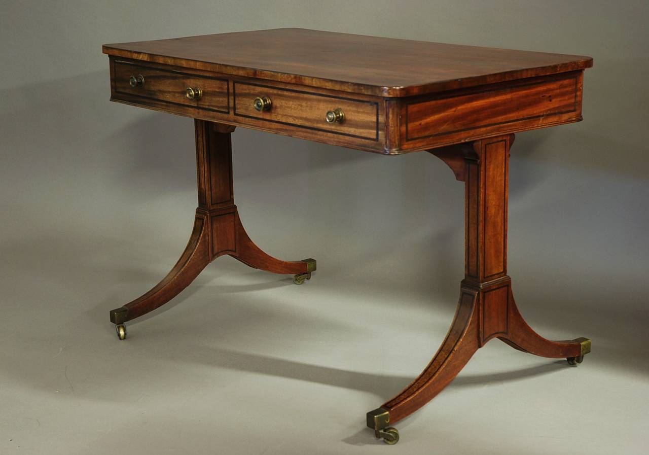 19th Century Mahogany Writing Table of Good Proportions 1