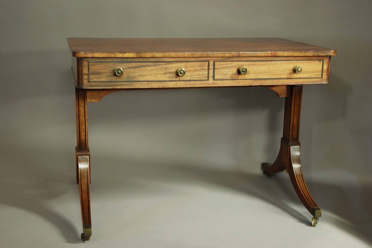 19th Century Mahogany Writing Table of Good Proportions 2