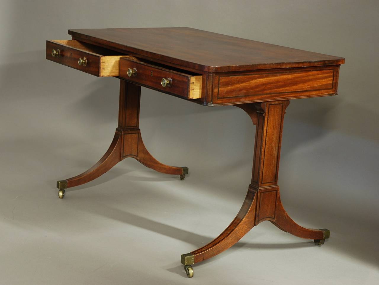19th Century Mahogany Writing Table of Good Proportions 4
