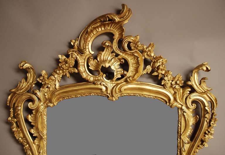 19th Century French Mirror in the Rococo Manner In Good Condition In Suffolk, GB