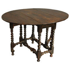 Late 17th Century Oak Gateleg Table of Small Proportions