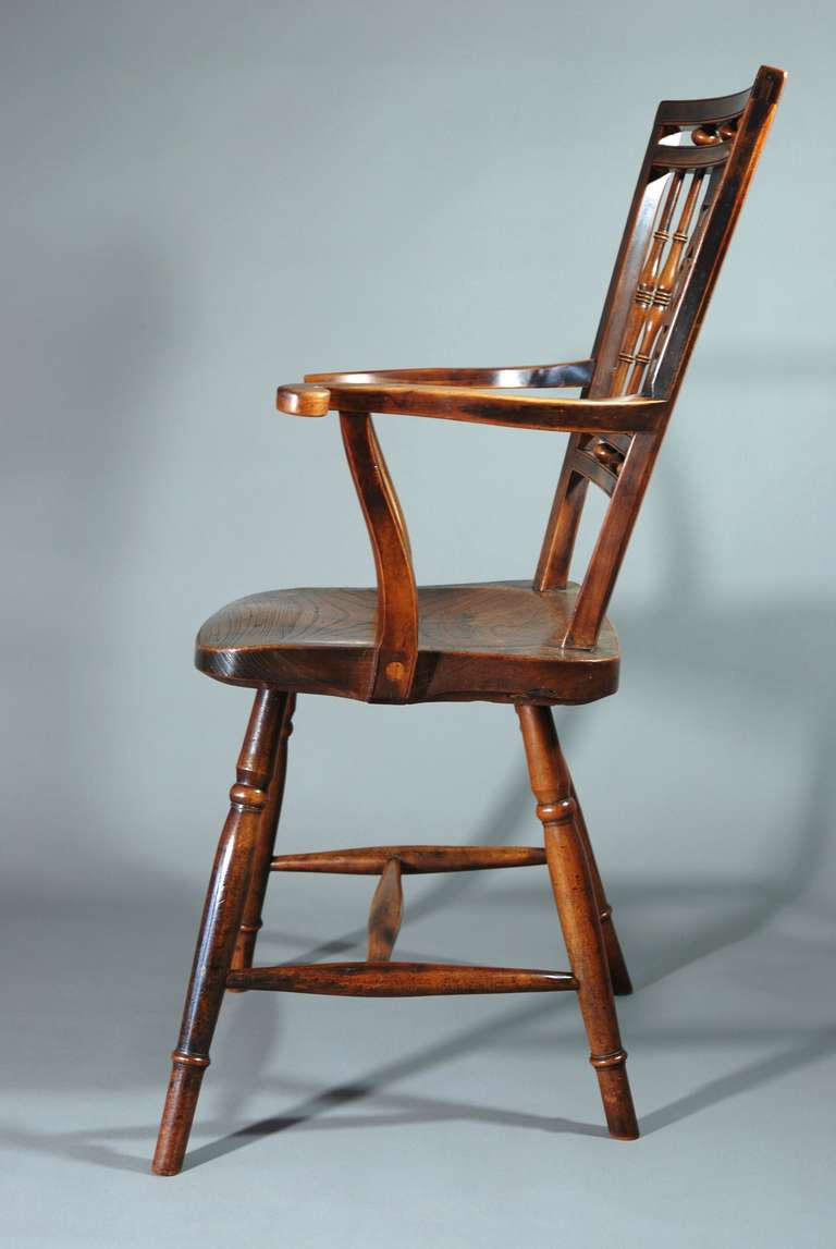 Elm Early 19th Century Fruitwood Mendlesham Chair