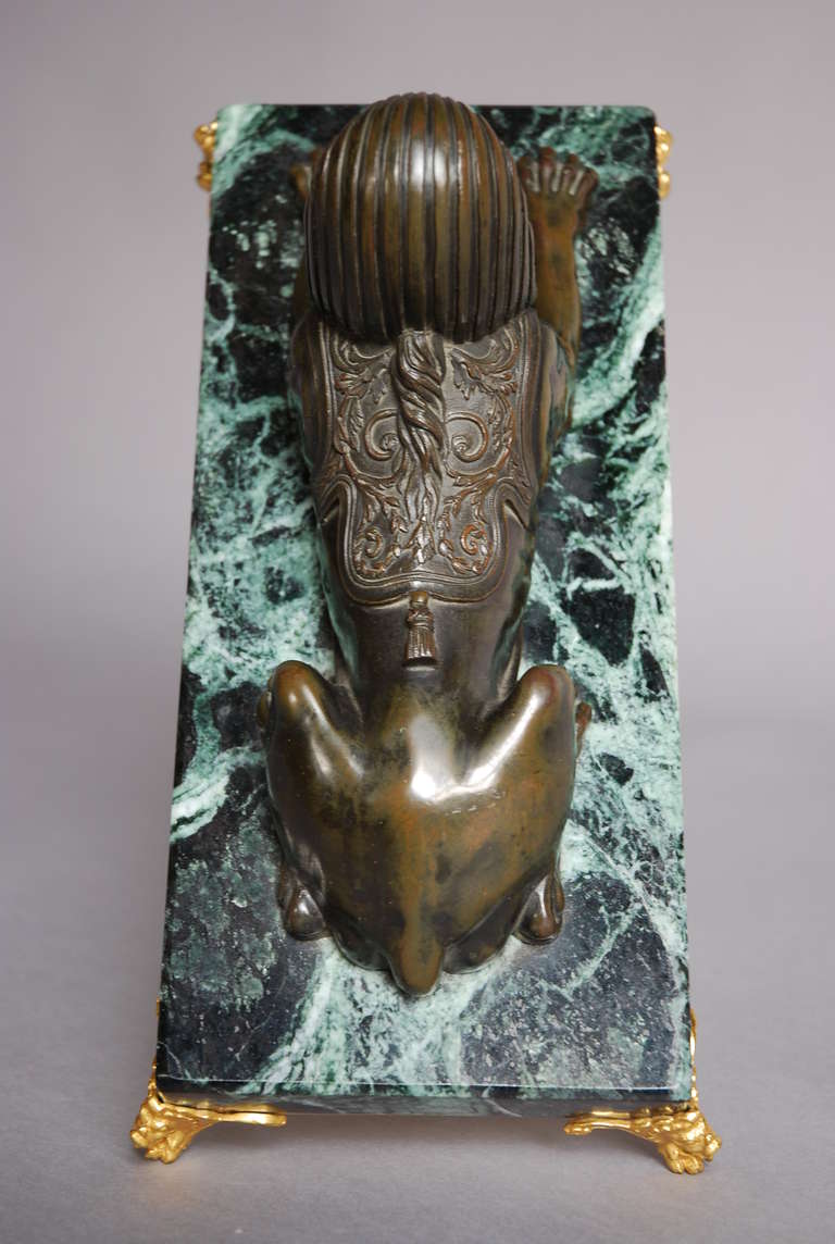 19th Century Bronze of Sphinx on Marble Base 4