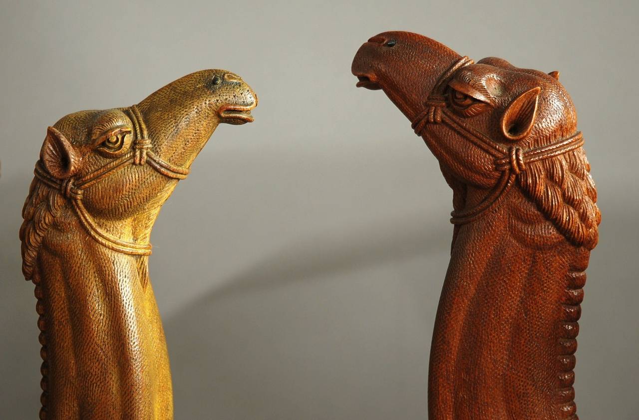 Near Pair of highly decorative Anglo-Indian Camel Tables For Sale 3