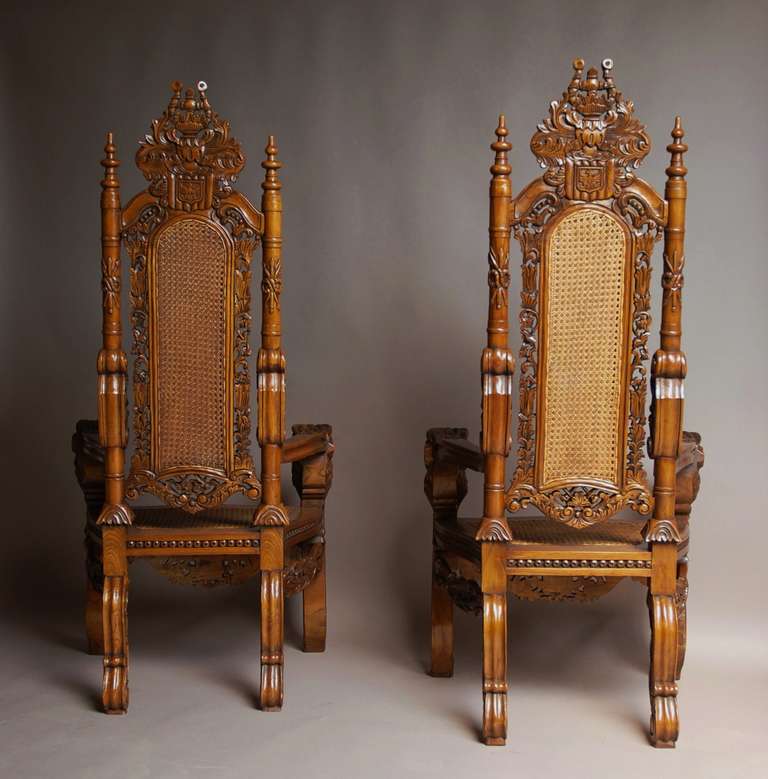 Pair of Large Ceremonial Chairs 1
