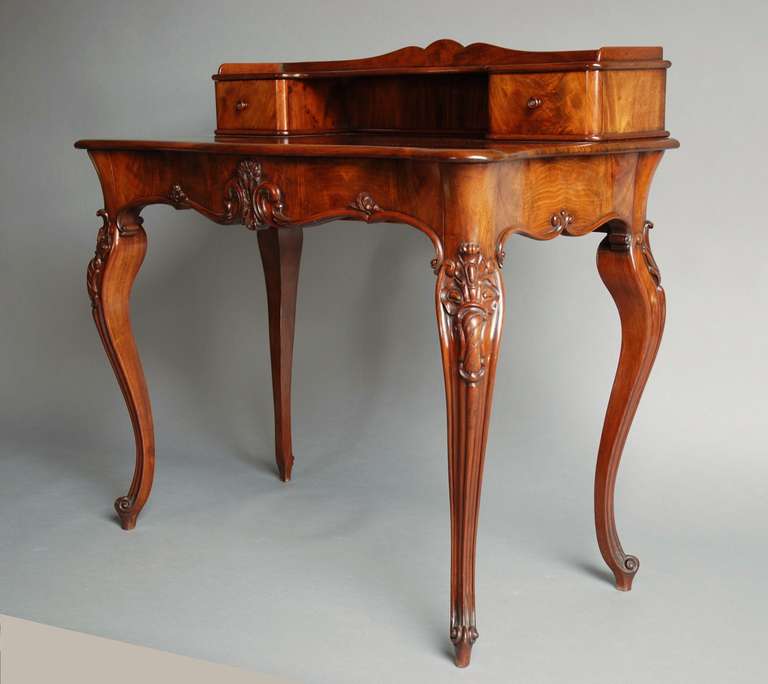 Mid-19th Century French Mahogany Bonheur da Jour 6