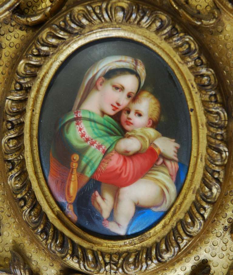19th Century Religious Pair of Italian Porcelain Plaques 2