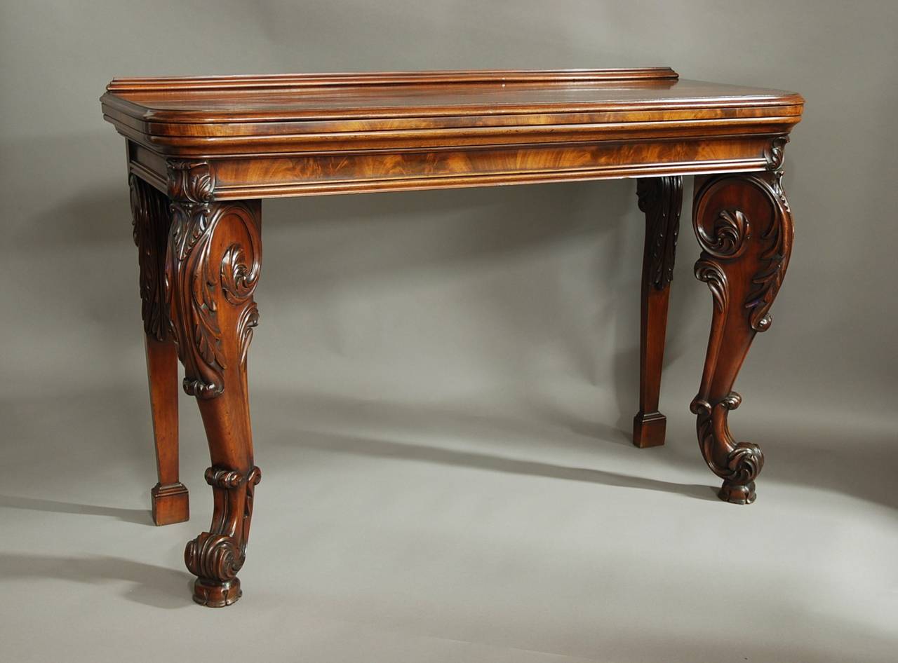 Pair of William IV Mahogany Console Tables in the Manner of Gillows In Excellent Condition In Suffolk, GB