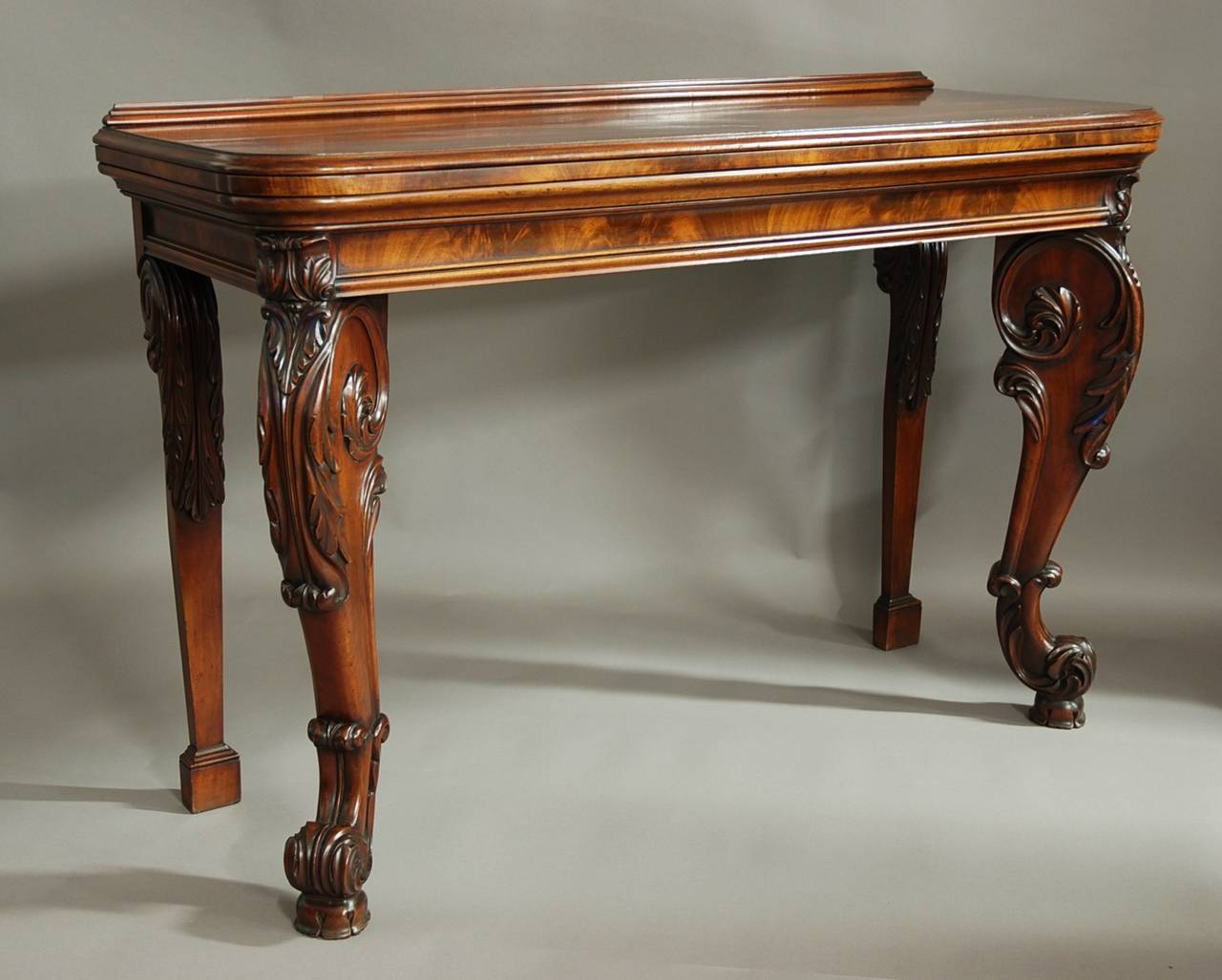 19th Century Pair of William IV Mahogany Console Tables in the Manner of Gillows