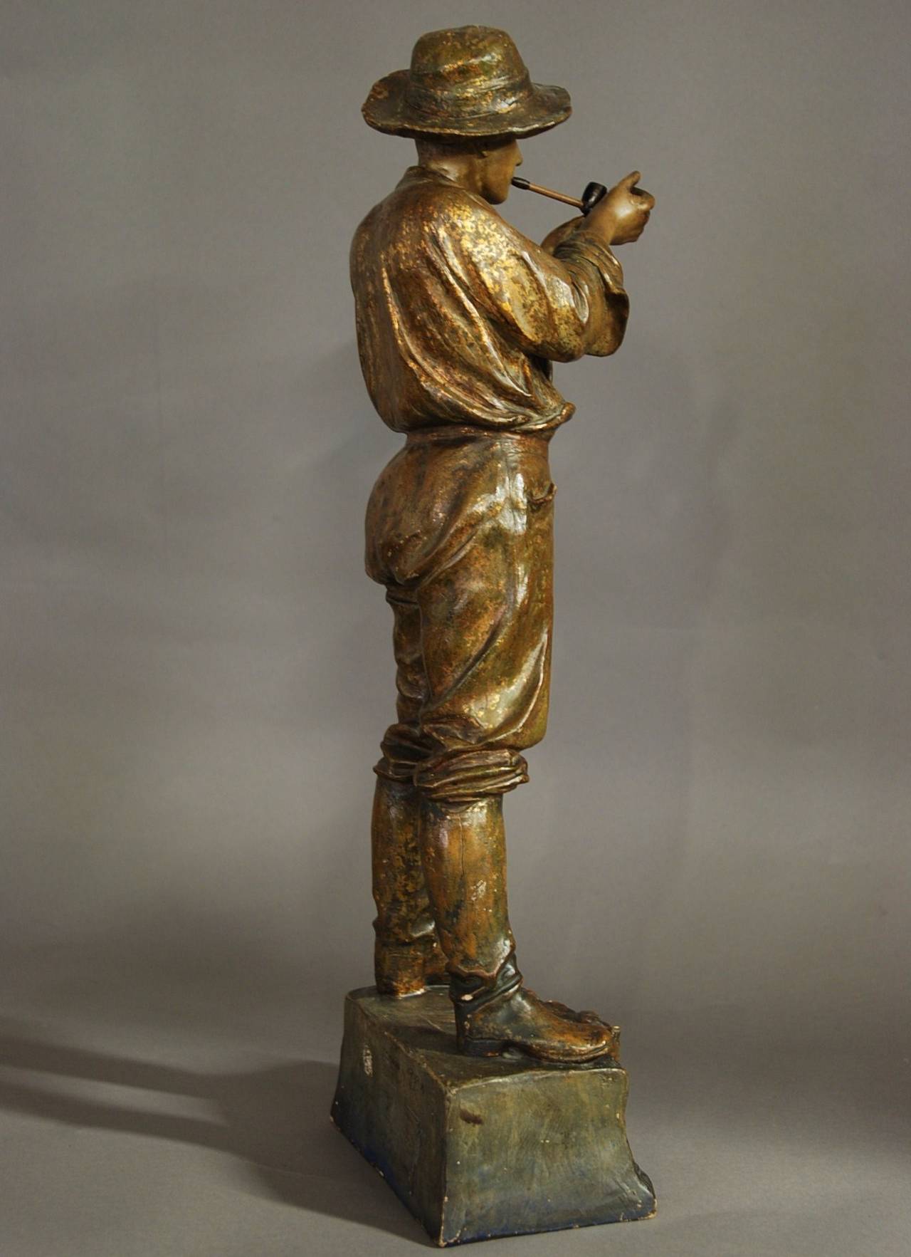 Goldscheider Bronzed Slip Cast Figure of Gaucho In Good Condition For Sale In Suffolk, GB