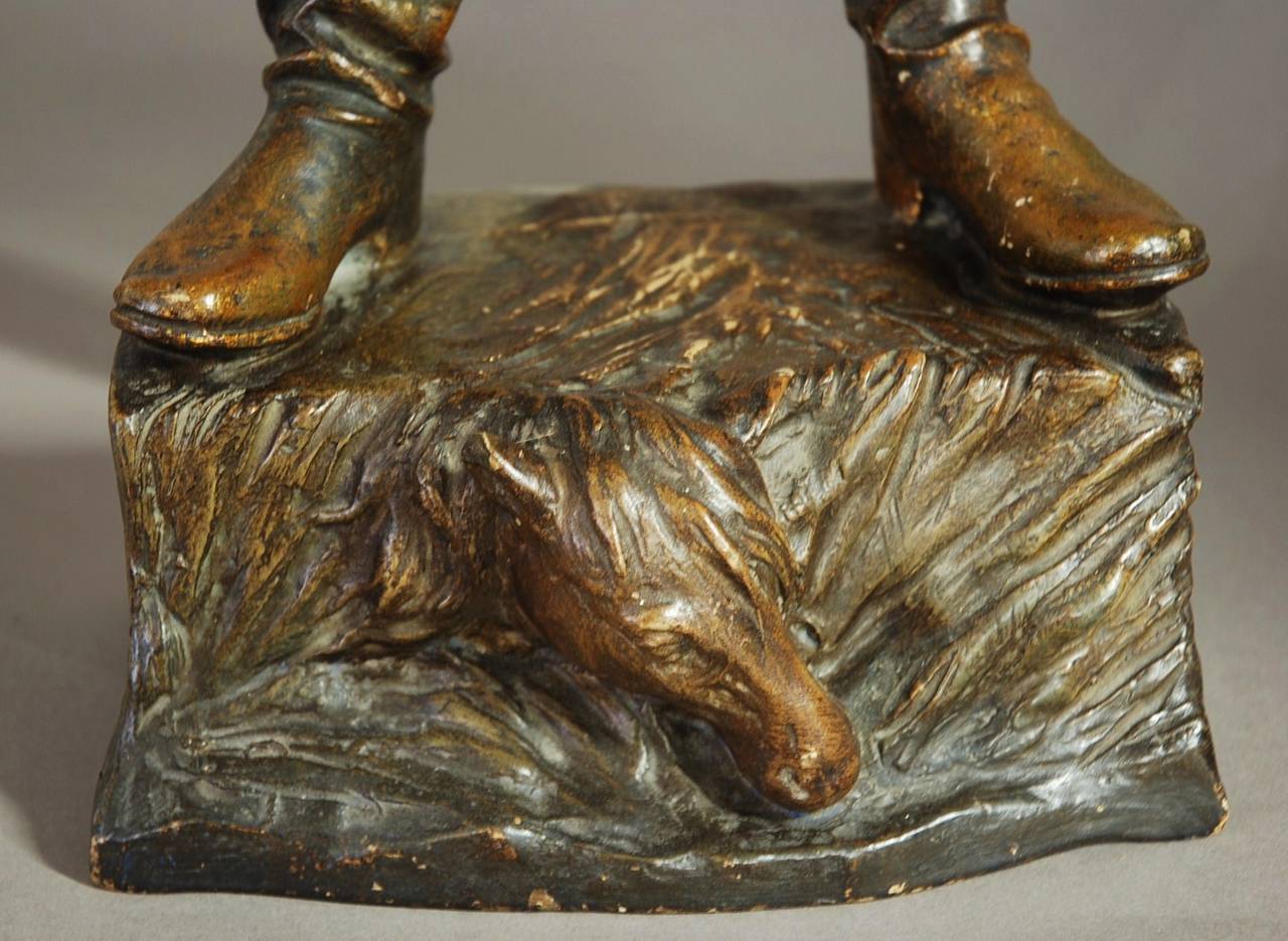 Goldscheider Bronzed Slip Cast Figure of Gaucho For Sale 1