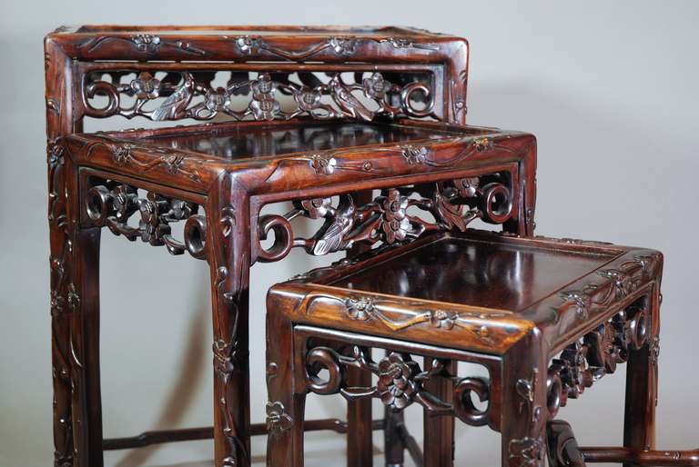 20th Century Nest of Chinese Hardwood Tables