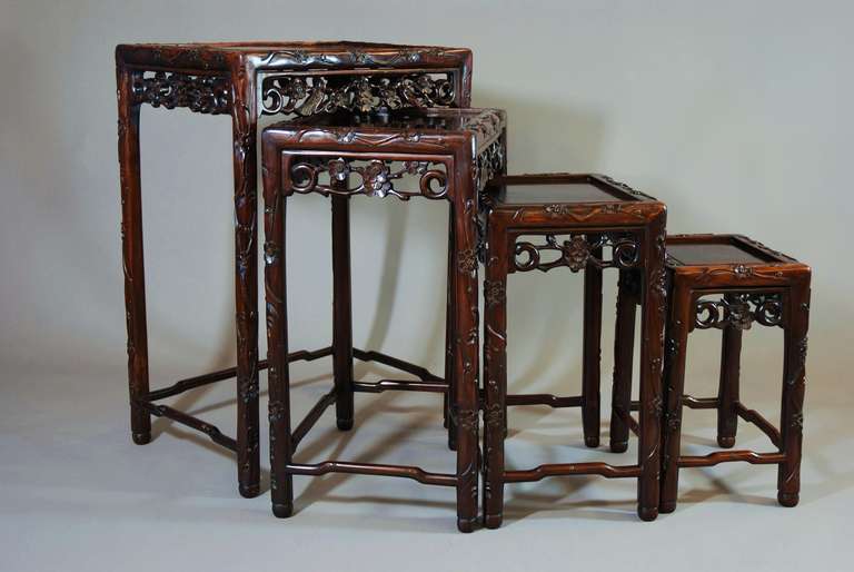 Nest of Chinese Hardwood Tables 4