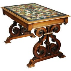 19th Century Specimen Marble-Top Walnut Centre Table 7