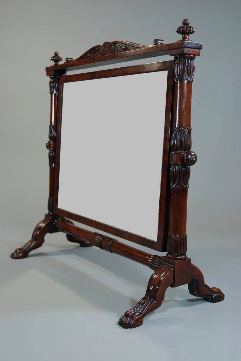 19th Century, Cuban Mahogany Cheval Table Mirror In Good Condition For Sale In Suffolk, GB