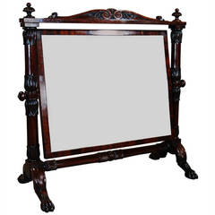 19th Century, Cuban Mahogany Cheval Table Mirror 8