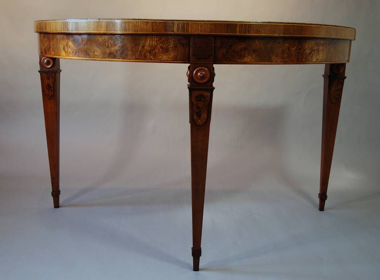18th Century and Earlier Pair of 18th Century Continental Console Tables with Parquetry tops