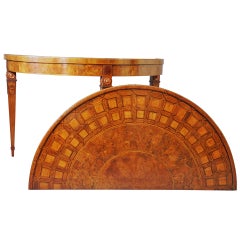 Pair of 18th Century Continental Console Tables with Parquetry tops