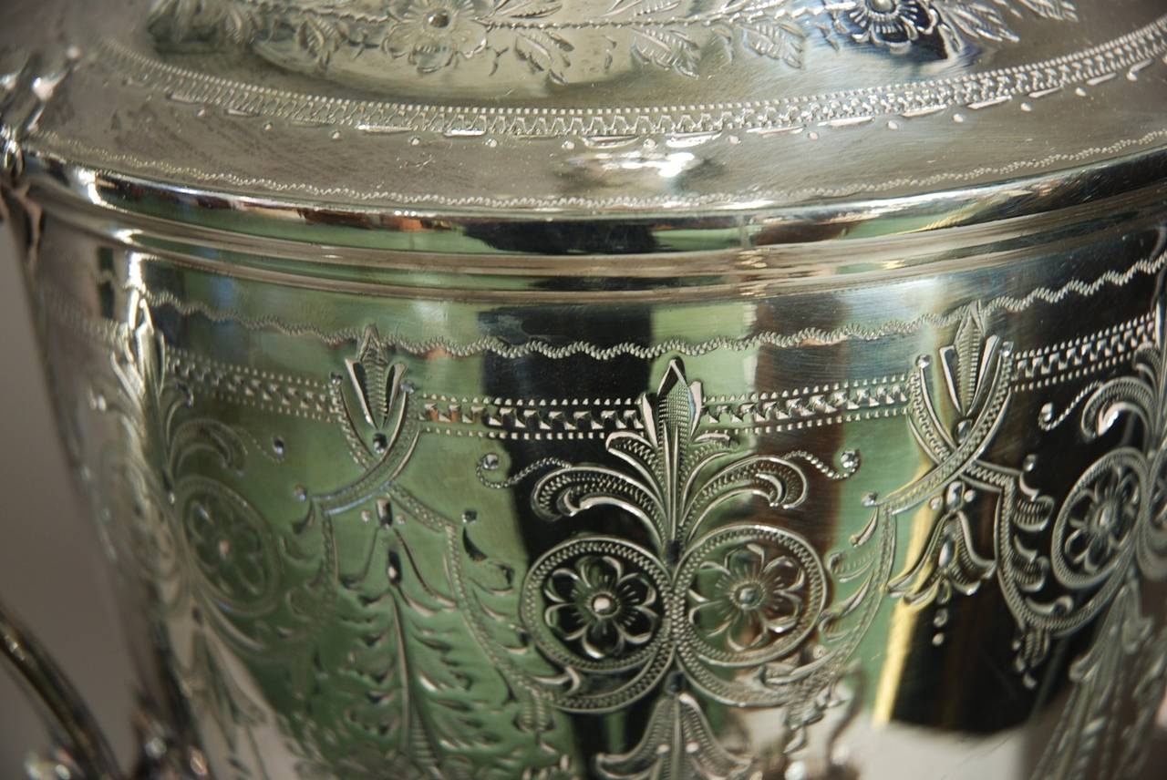 Great Britain (UK) Late 19th Century Silver Plate Vase Shaped Tea Urn