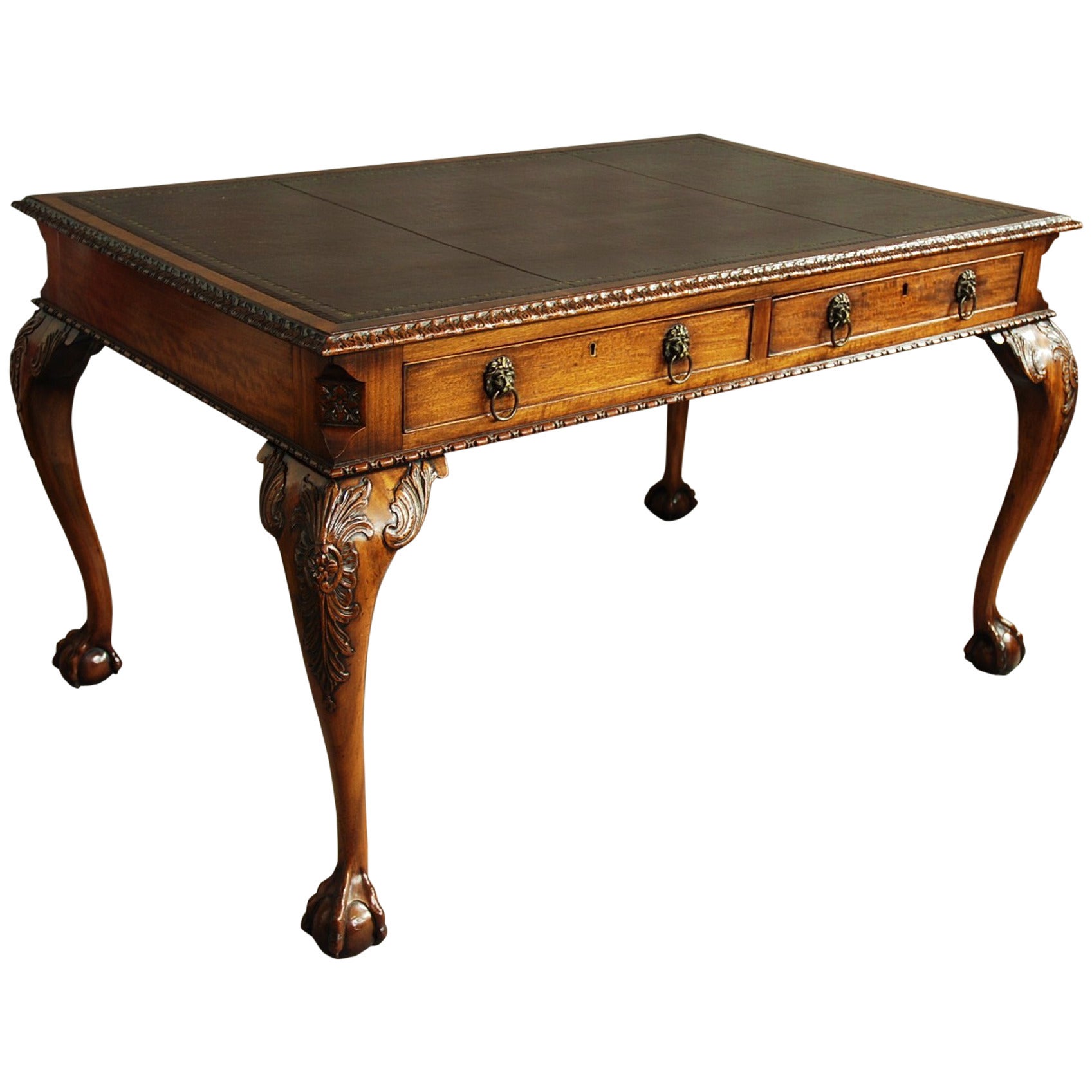 Mahogany Chippendale Style Writing Table