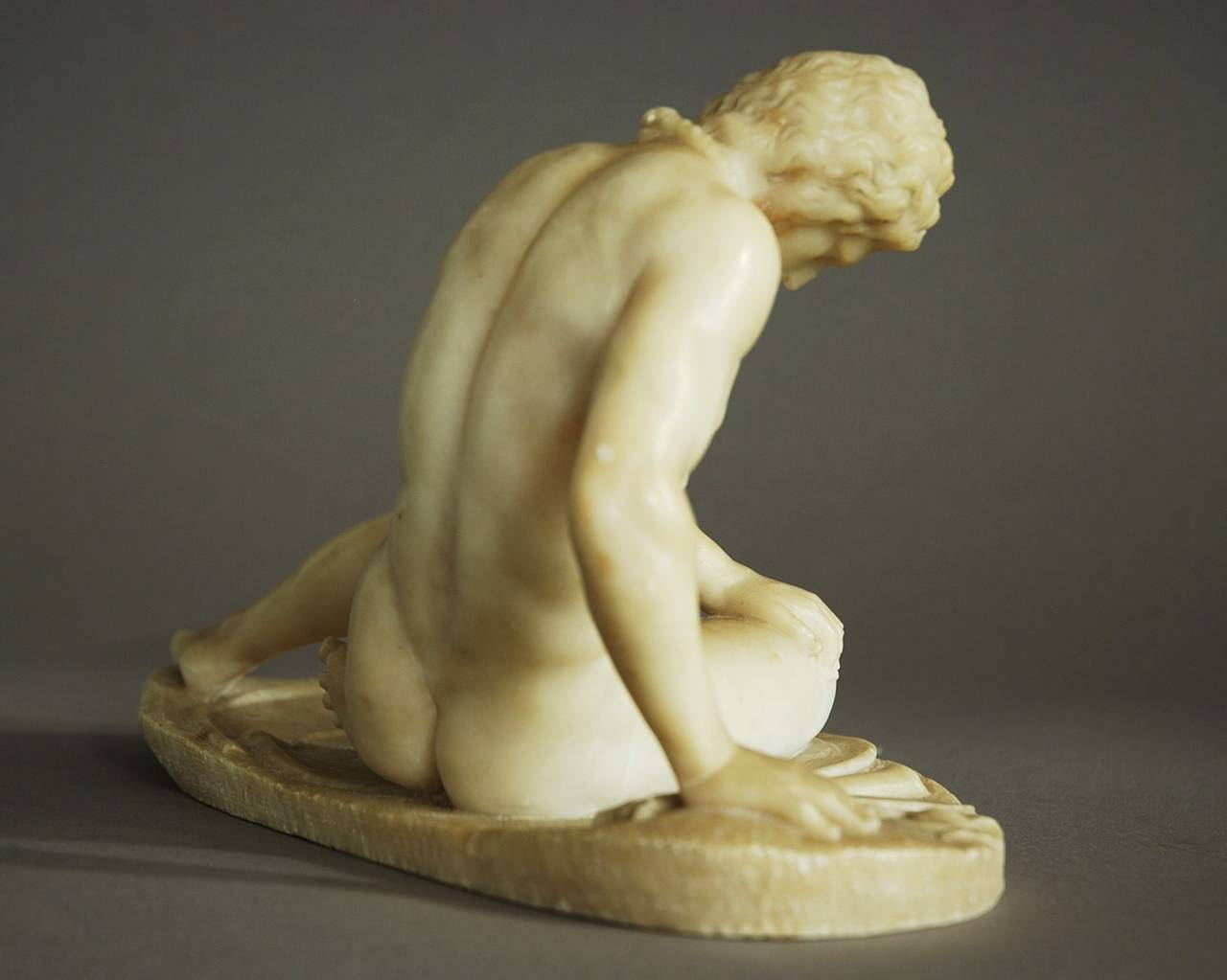 Italian Grand Tour Alabaster Figure of 'The Dying Gaul'