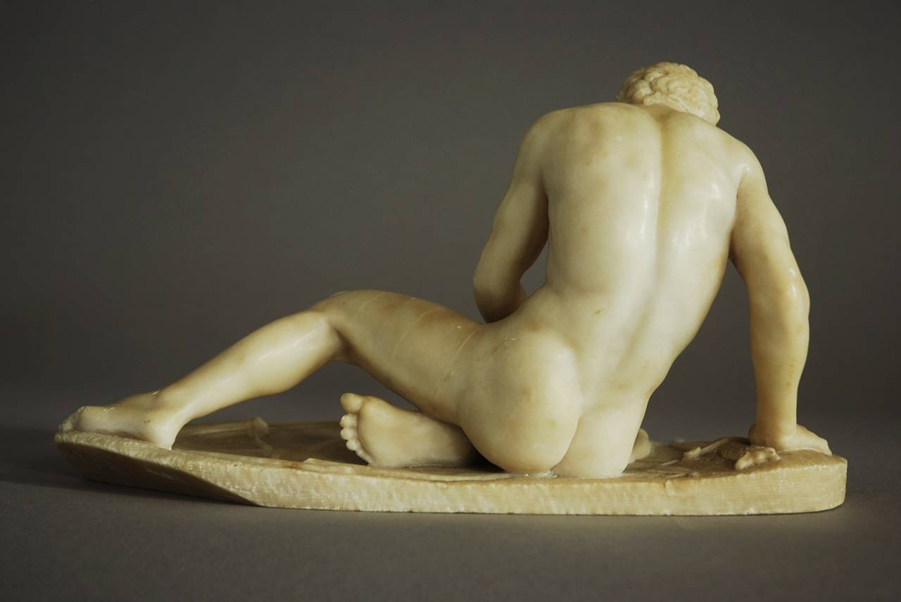 19th Century Grand Tour Alabaster Figure of 'The Dying Gaul'