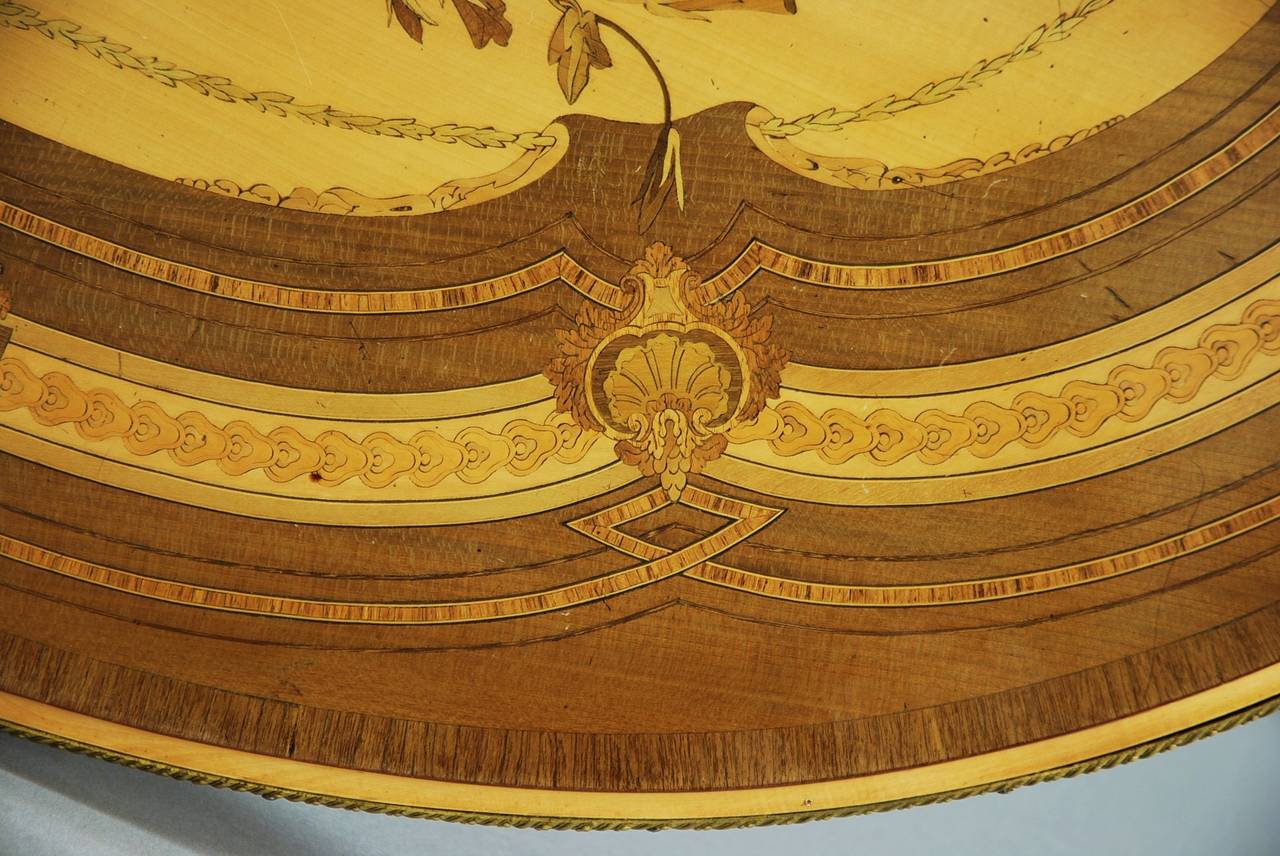 Ormolu Exhibition Quality Sycamore Centre Table in the Manner of Jackson & Graham For Sale