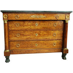 19th Century Ormolu-Mounted French Empire Commode