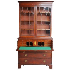 Late 18th century Mahogany Secretaire Bookcase