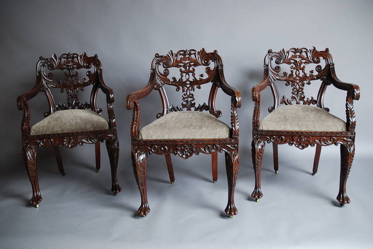 19th Century Set of Six Anglo-Indian Chairs