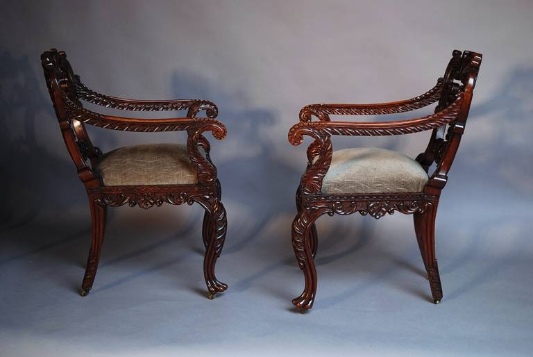 Set of Six Anglo-Indian Chairs 3
