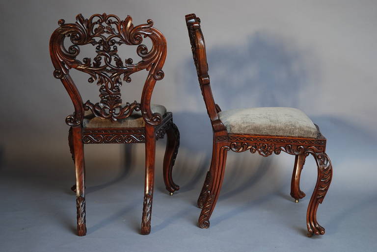 Set of Six Anglo-Indian Chairs 5