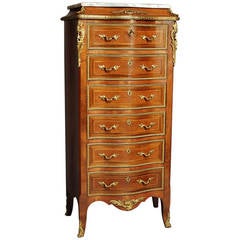 Kingwood and Mahogany Six Drawer Chest of Drawers