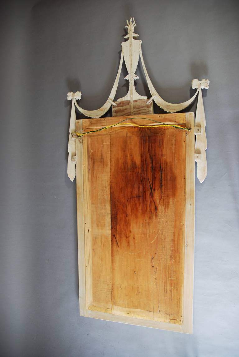 19th Century Pine Painted Pier Mirror in the Adam Style For Sale 2