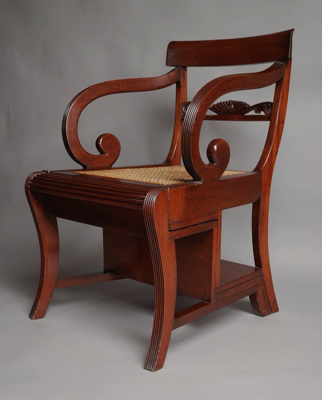 Regency Style Mahogany Metamorphic Chair For Sale 1