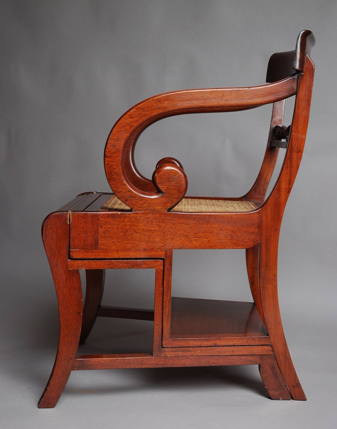 British Regency Style Mahogany Metamorphic Chair For Sale