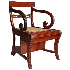 Vintage Regency Style Mahogany Metamorphic Chair