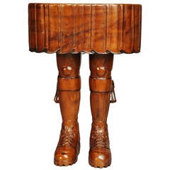 Vintage Decorative Scotsman's Kilt Table