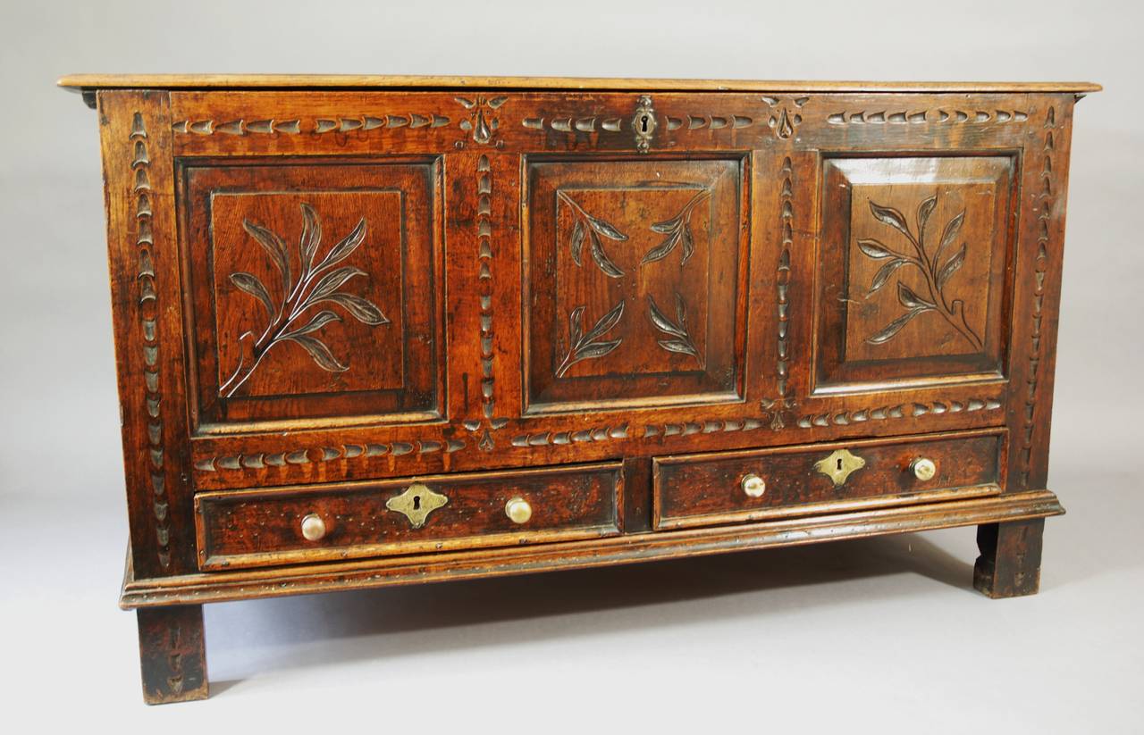 18th century elm mule chest
