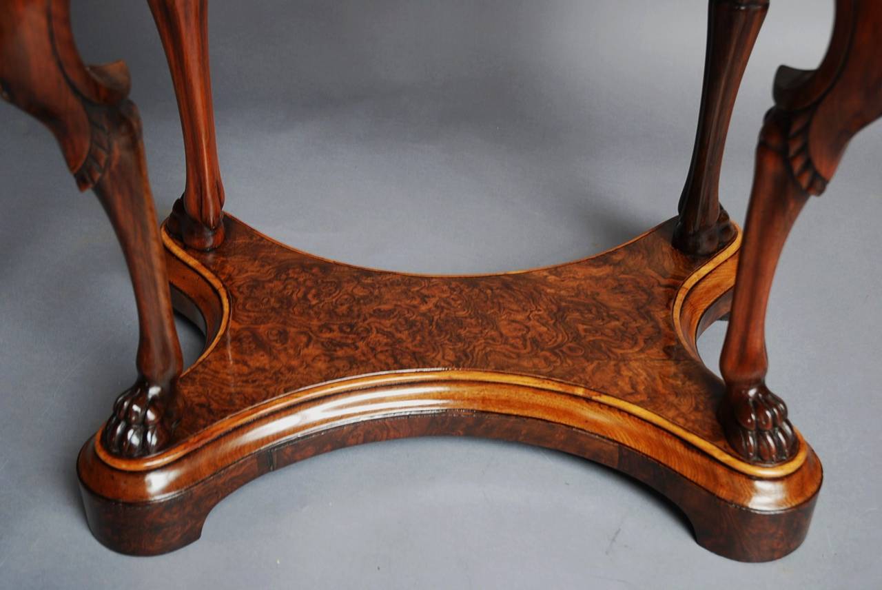 Mid-19th Century Burr Walnut Centre Table by Holland & Sons 4