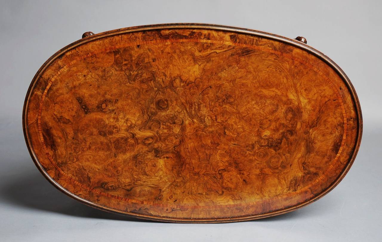 Mid-19th Century Burr Walnut Centre Table by Holland & Sons 3