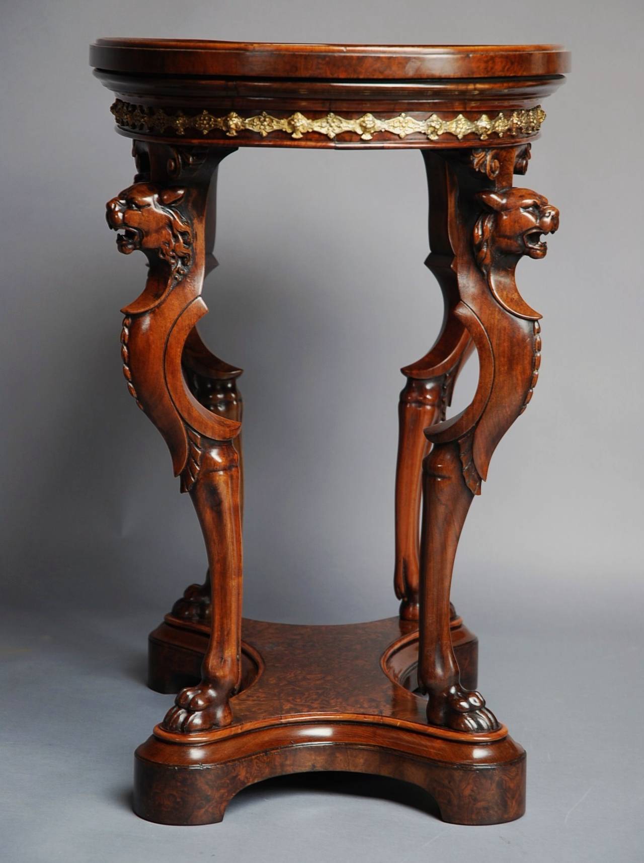 Boxwood Mid-19th Century Burr Walnut Centre Table by Holland & Sons